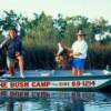 Fishing is one of the primary reasons people stay at The bush Camp at Faraway Bay. Just caught is the good fighting fish with a mild taste called barramundi. Photo Credit: Jeff 
	Miller.

