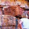 One of the biggest draws to camping at Emma Gorge is 	visiting the ancient Aboriginal rock paintings scattered 	along Chamberlain Gorge. Photo Credit: Jeff Miller.