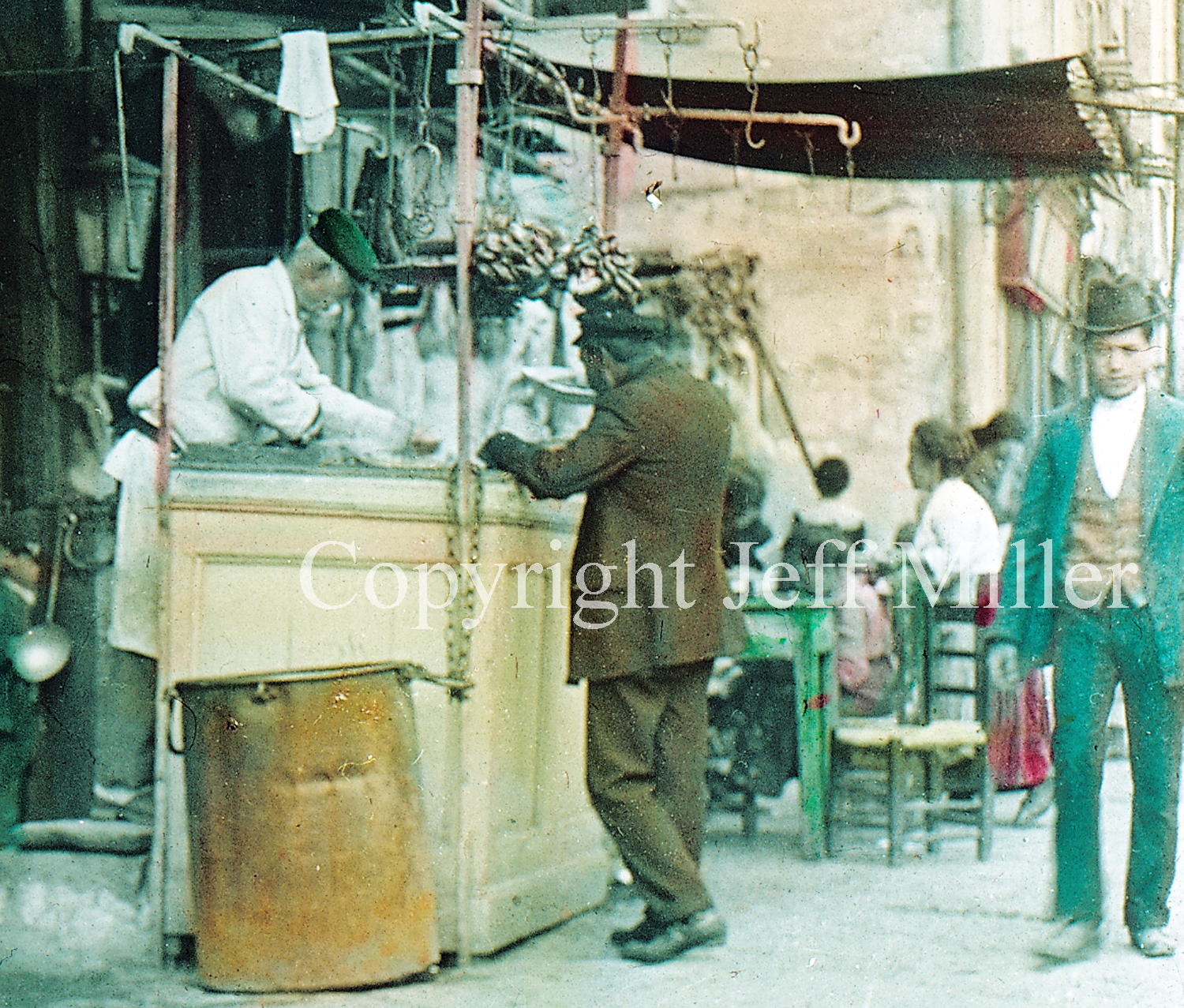 Old photos of Italy, street scene